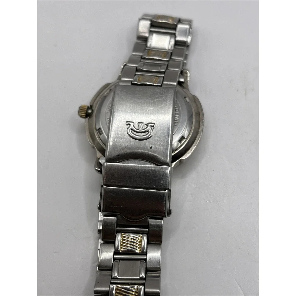 Rare Time Art Men's Quartz Watch Rotating Bezel 33mm Case 7.5